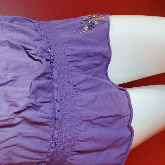 Size M - Language Los Angeles Designer brand Plunging Tunic Beach Coverup Top - Picture 6 of 12